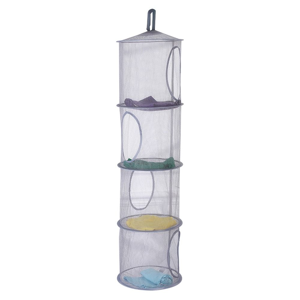 VXUAIQ STORE Portable Organizer Bag Laundry Teddy Hammock Net Clothes Storage Basket Folding Basket Storage Hanging Bag