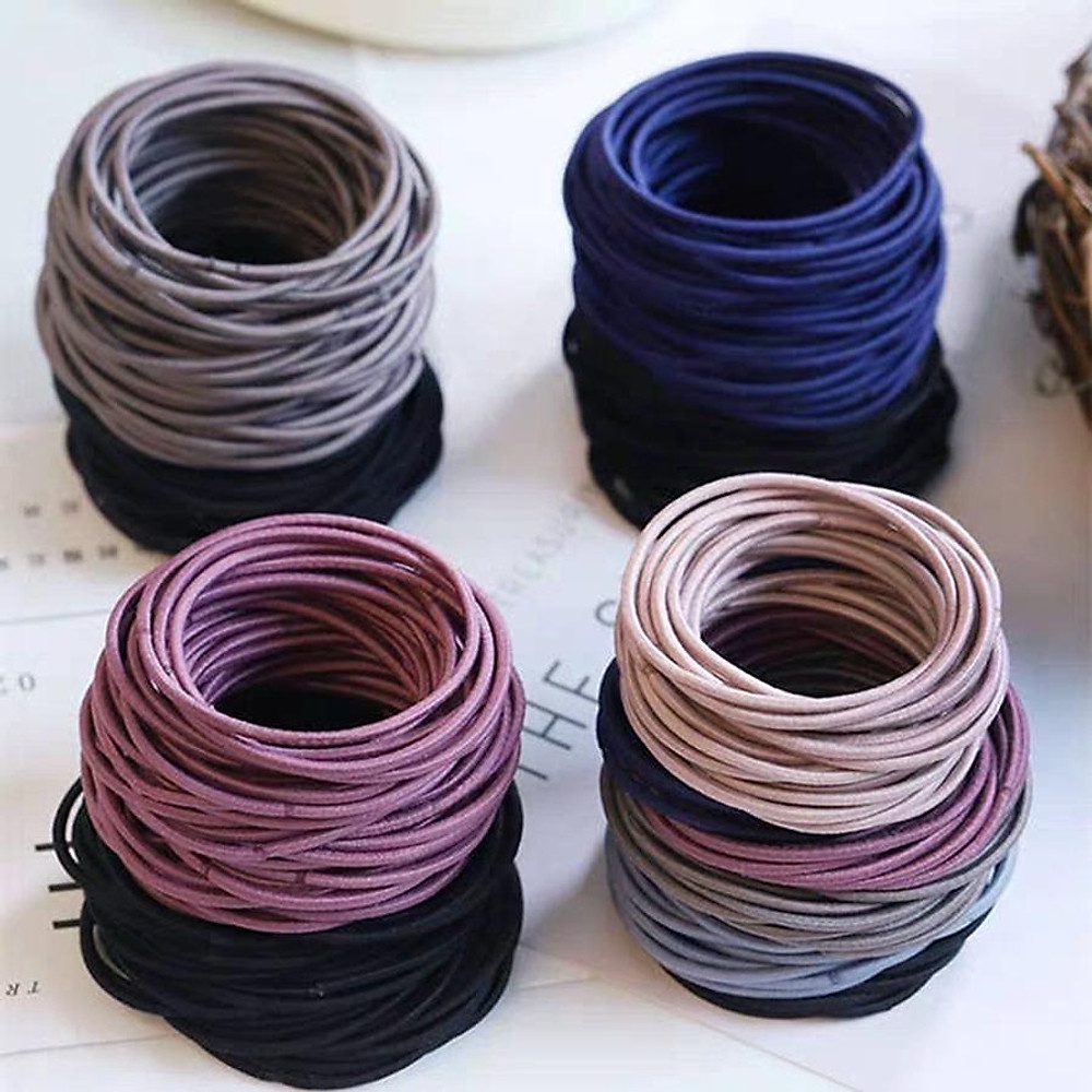 Combo 5 Thun Cột Tóc G01 Đủ Màu – Phong Cách Hàn Quốc, Phụ Kiện Tóc Nữ Xinh Xắn Cho Mẹ Và Bé