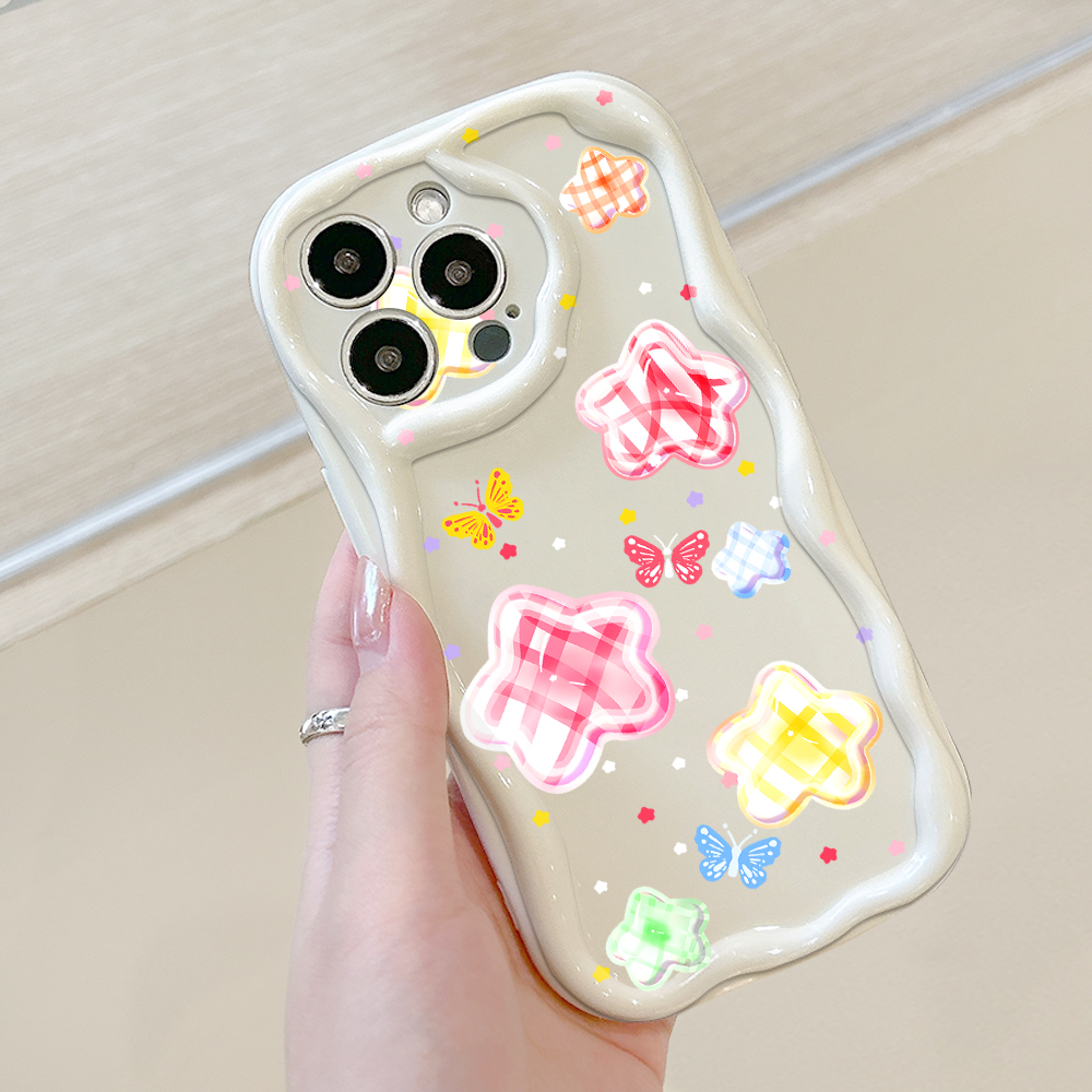 Jizetin%20for%20Infinix%20Smart%208%20Hot%2040i%20Spark%20Go%202024%20Spark%2020%2020C%20Pop%208%20Back%20Cover%20Full%20Screen%20Colorful%20Stars%20Cream%20Wavy%20Edge%20Soft%20Silicone%20Phone%20Case%20-%20Image%208