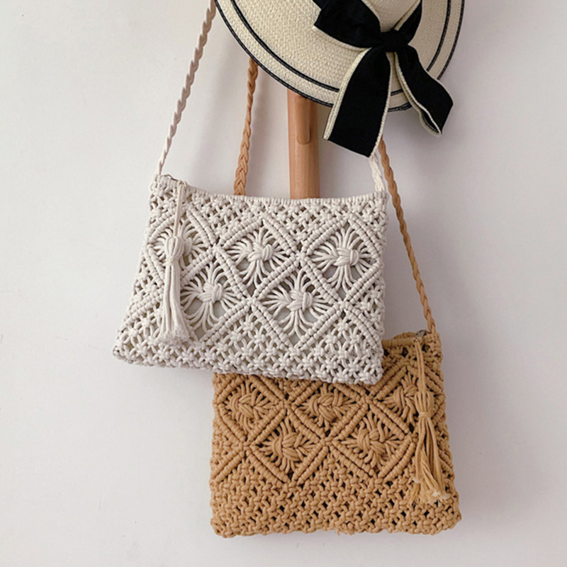 Ladies%20Cotton%20Rope%20Macrame%20Bag%20Women's%20Bohemian%20Clutches%20Purse%20Girls%20Classic%20Handmade%20Woven%20Crochet%20Bag%20With%20Tassel%20-%20Image%204