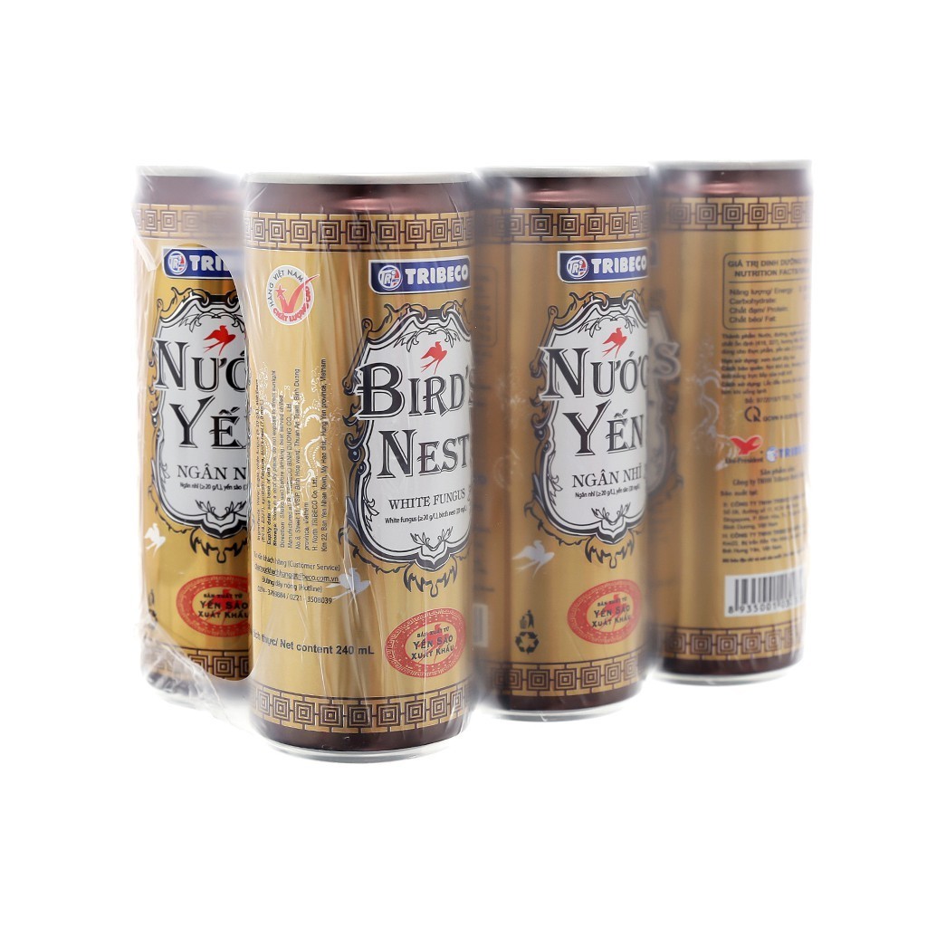 Lốc 6 lon nước yến tribeco 240ml