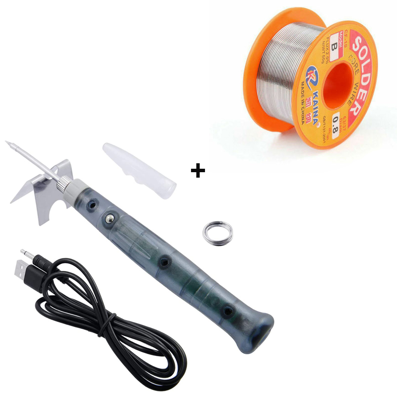 1PCS 5V portable USB electric soldering iron welding solder electric tool indicator handle welding torch rework BGA repair tool