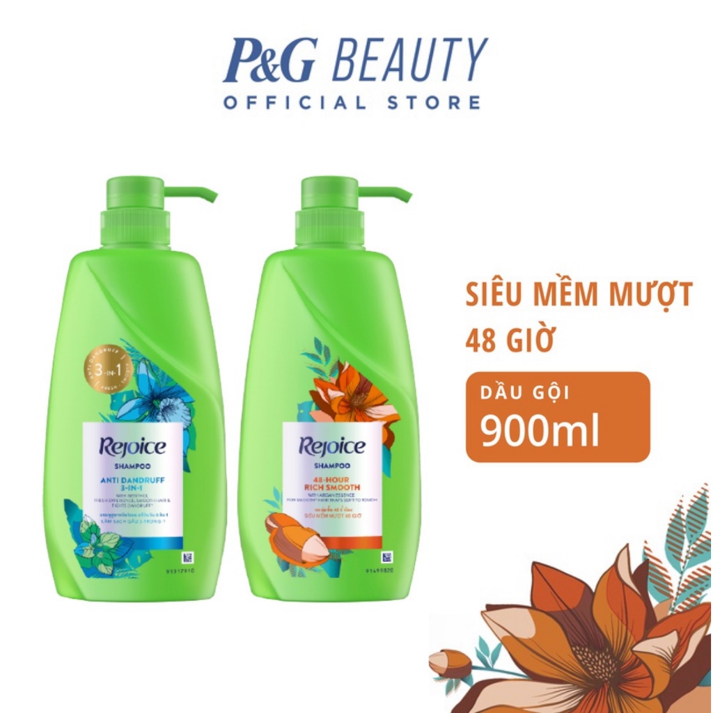 Dầu gội rejoice chai 900ml siêu mượt /3trong 1 sạch gàu