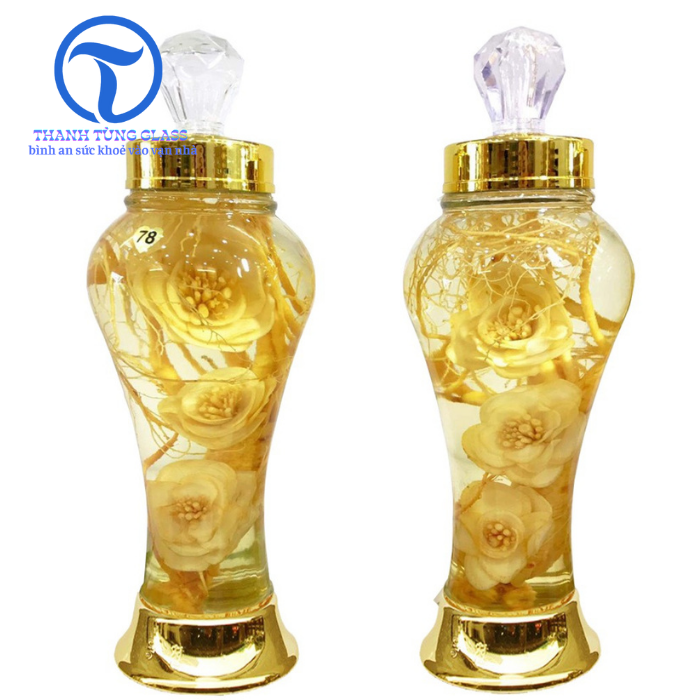 BÌNH NGÂM RƯƠU SÂM THỦY TINH PHÚ HOÀ 1 LÍT
