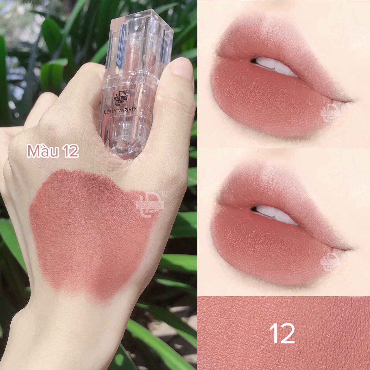 Son thỏi lì siêu mịn môi DOLLY VARIETY [Màu Nâu trà sữa]