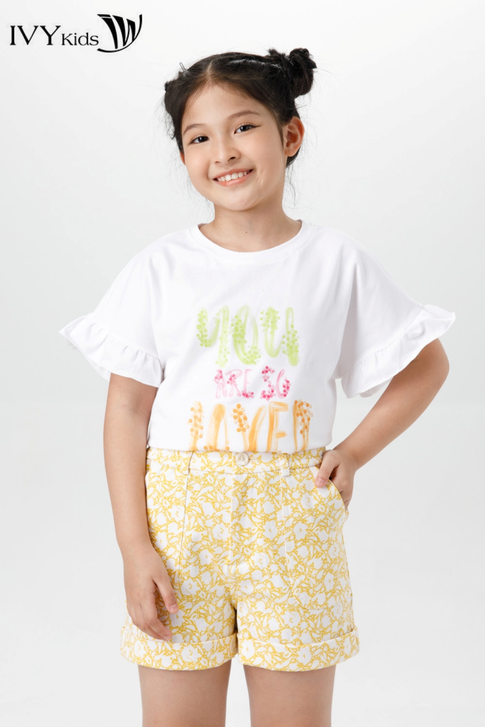 Quần short khaki bé gái ivy moda ms 20g1528