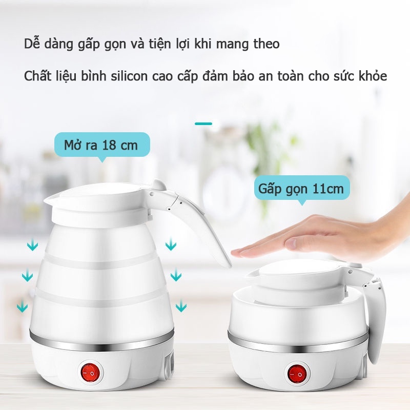 ẤM ĐUN SIÊU TỐC MINI GẤP GỌN MANG DU LỊCH TIỆN LỢI