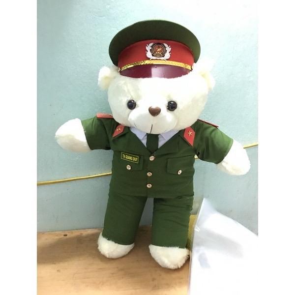 Gấu bông công an size 55-70cm