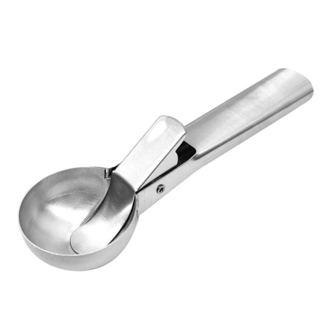Ice Cream Scoop - Stainless Steel Ice Cream Scooper With Easy Trigger,  Cookie Spoon With Anti-Freeze Handle