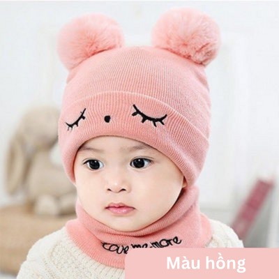 Mũ nón len kèm khăn cổ Coco Baby giữ ấm cho bé