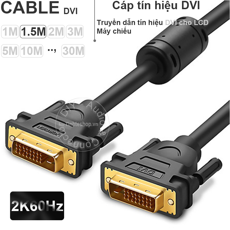 Dvi cable dual link 24+1 ugreen dv101 1m to 5m