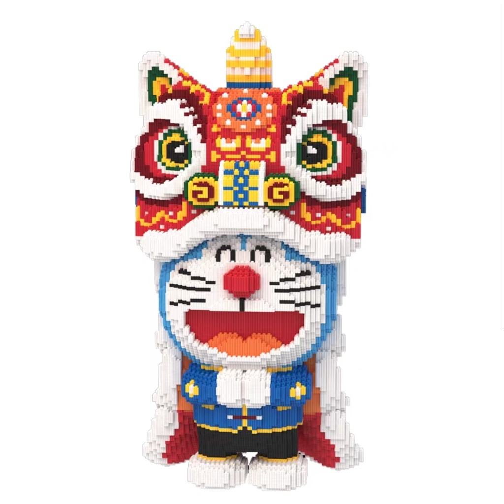 Lego doreamon lớn 1 mét+65-91cm, mô hình lắp ráp mèo máy cỡ đại siêu to khổng lồ tặng búa+keo
