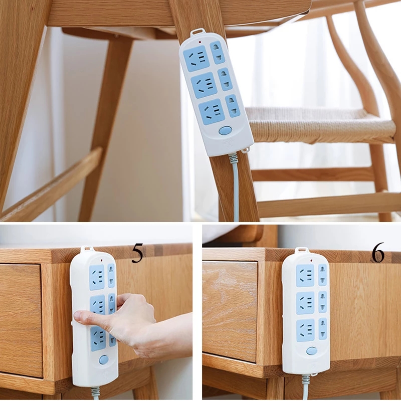 【 88 HomeStore】 1 Cái Dụng Cụ Cố Định Ổ Cắm Dây Điện Giá Đỡ Dây Điện Gắn Tường Tự Dính Liền Mạch Không Cần Đục Lỗ Gia Dụng