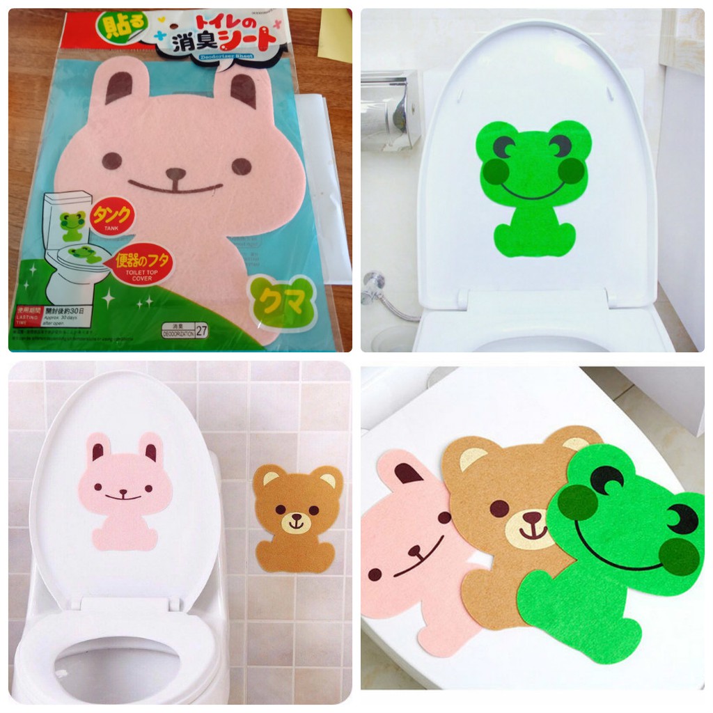 Miếng trang trí khử mùi vải nỉ nhà vệ sinh hình thú