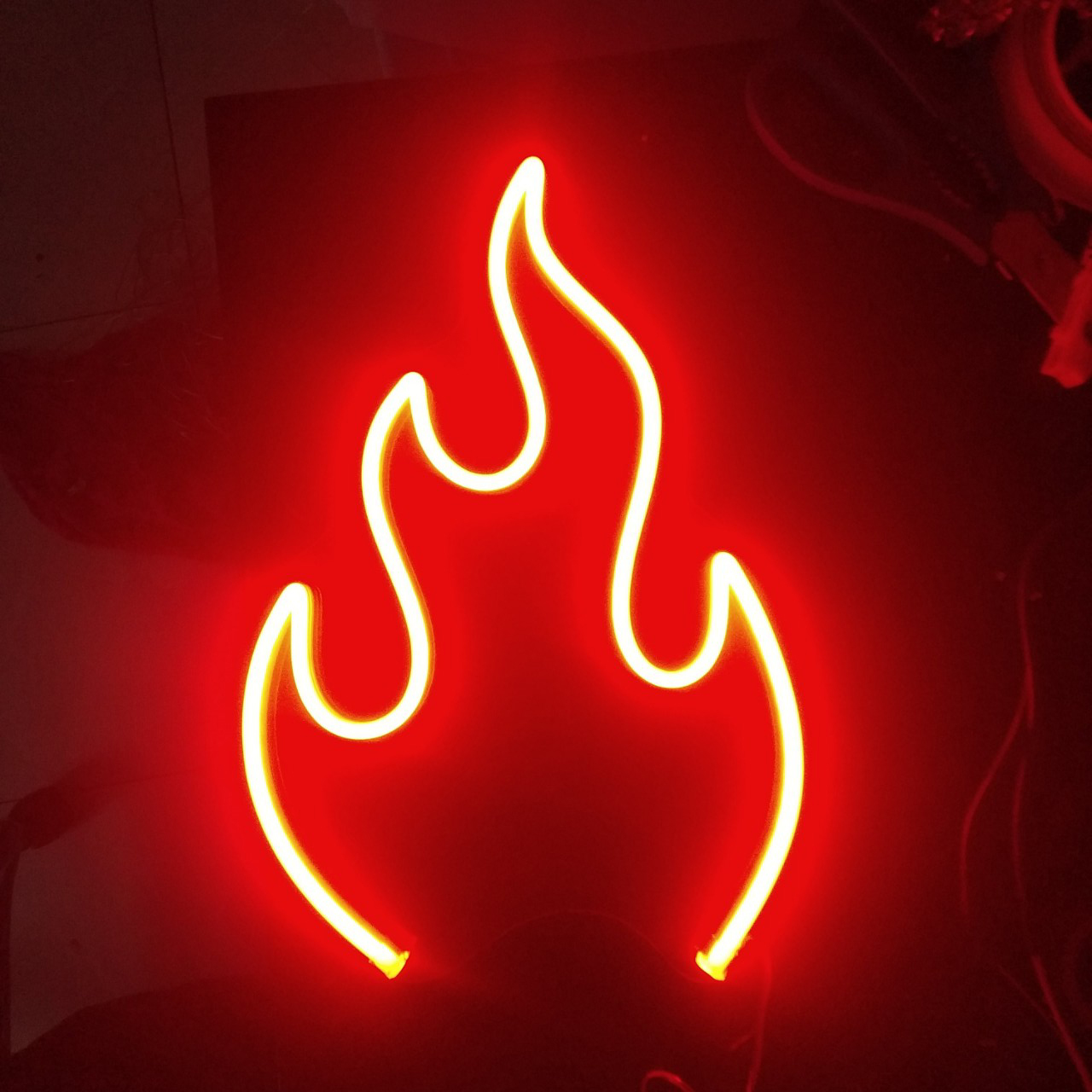 Đèn Led Neon Trang Trí Hình Ngọn Lửa nhiều  màu