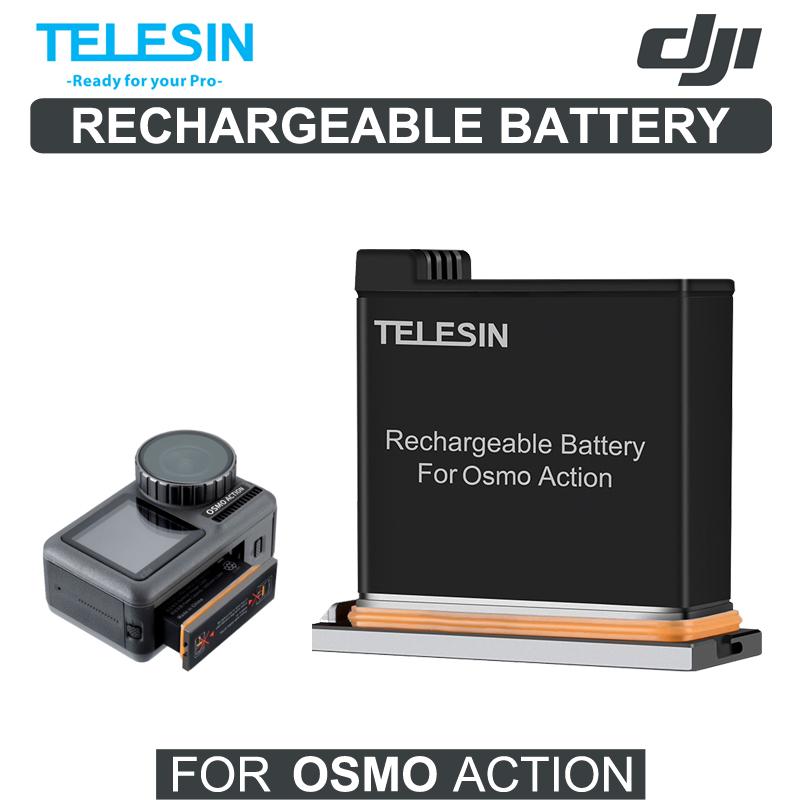 TELESIN DJI Osmo Action Battery Pack Replacement Li-ion Battery