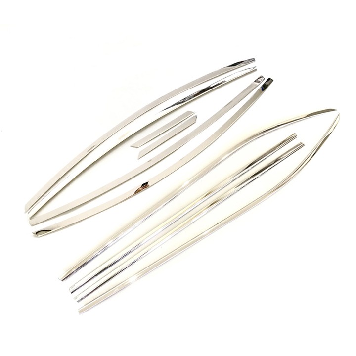 Nẹp viền cong kính + nẹp chân kính inox xe hyundai elantra 2019 2020 2021 chất liệu inox 304 sáng bóng đẹp