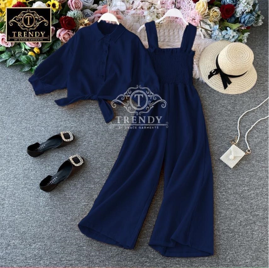 Most Demanding Design Stitched Stylish Western Wear Jumpsuit 2Pc Dress For Women and Girls