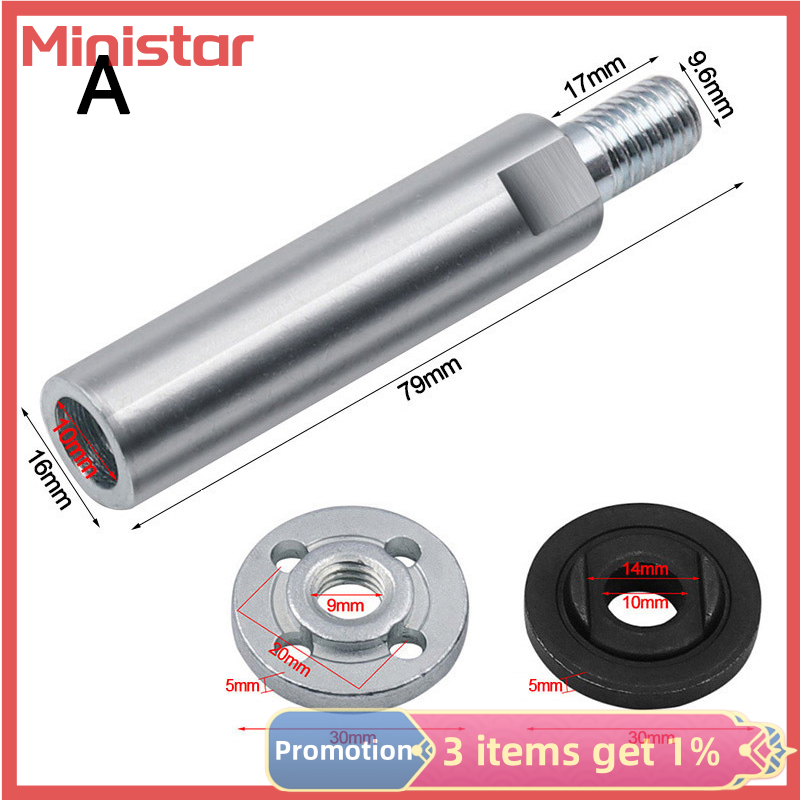 Ministar Grinder Extension Connecting Rod M10 Thread Adapter Shaft For 100 Angle Grinders