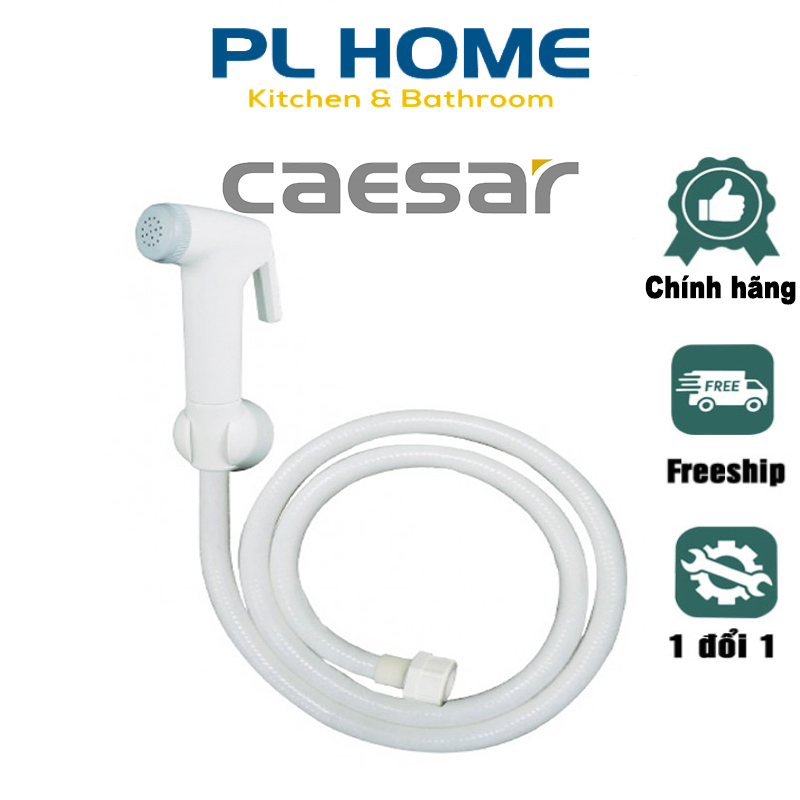 Vòi Xịt Vệ Sinh Toilet CAESAR Chính Hãng, Áp Lực Nước Mạnh, Van Đồng