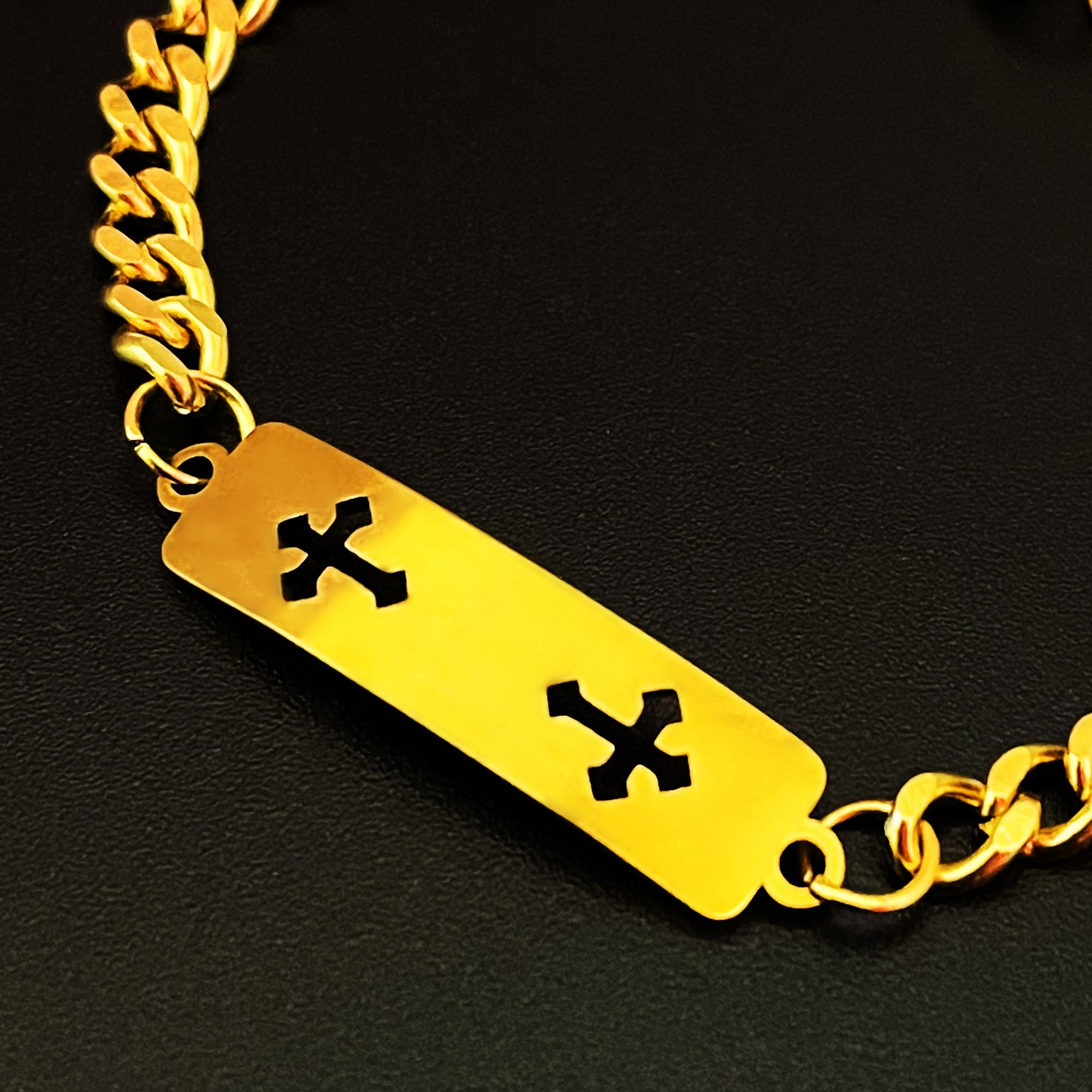 Stainless Cross Bracelet For Kids Religious Bracelet For Kids Gold