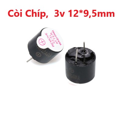 Còi Chíp, Còi Báo, Còi 3V, 5V, 12V 12*9,5mm (Gửi đơn từ 20K)