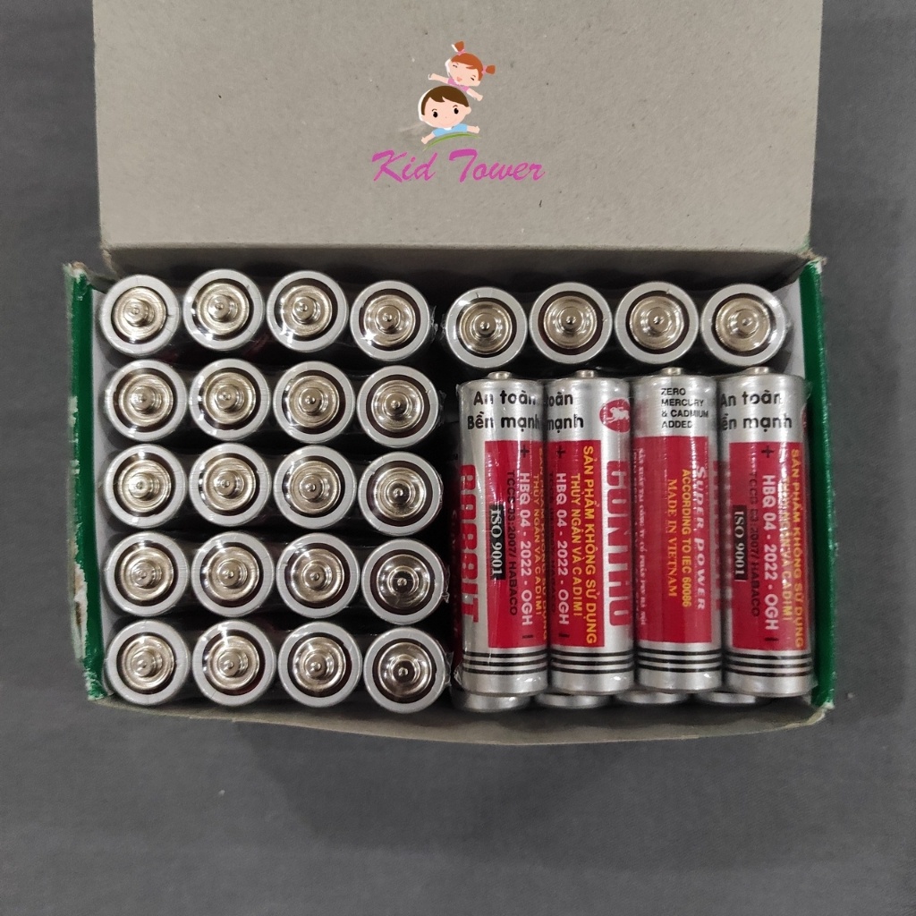 Pin AA AAA con thỏ vỉ 4 viên
