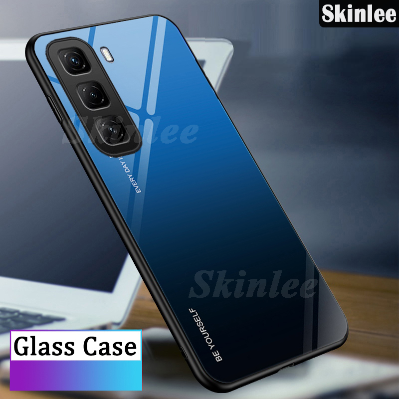 Phone case For infinix Hot 50 / 50 Pro / 50 Pro Plus Back cover Gradient Tempered Glass Protector Mirror Hard Cover For infinix Hot 50 Pro+ Cover cases. 
