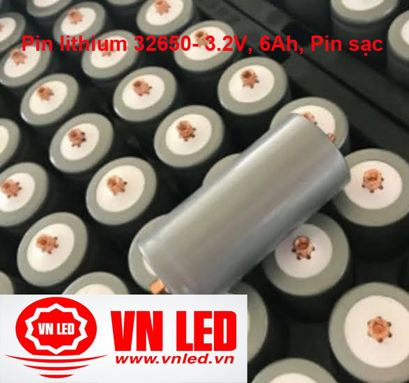Pin lithium 32650 - 3.2V, 6Ah, Pin sạc Lithium sắt, tặng kèm ốc, vít