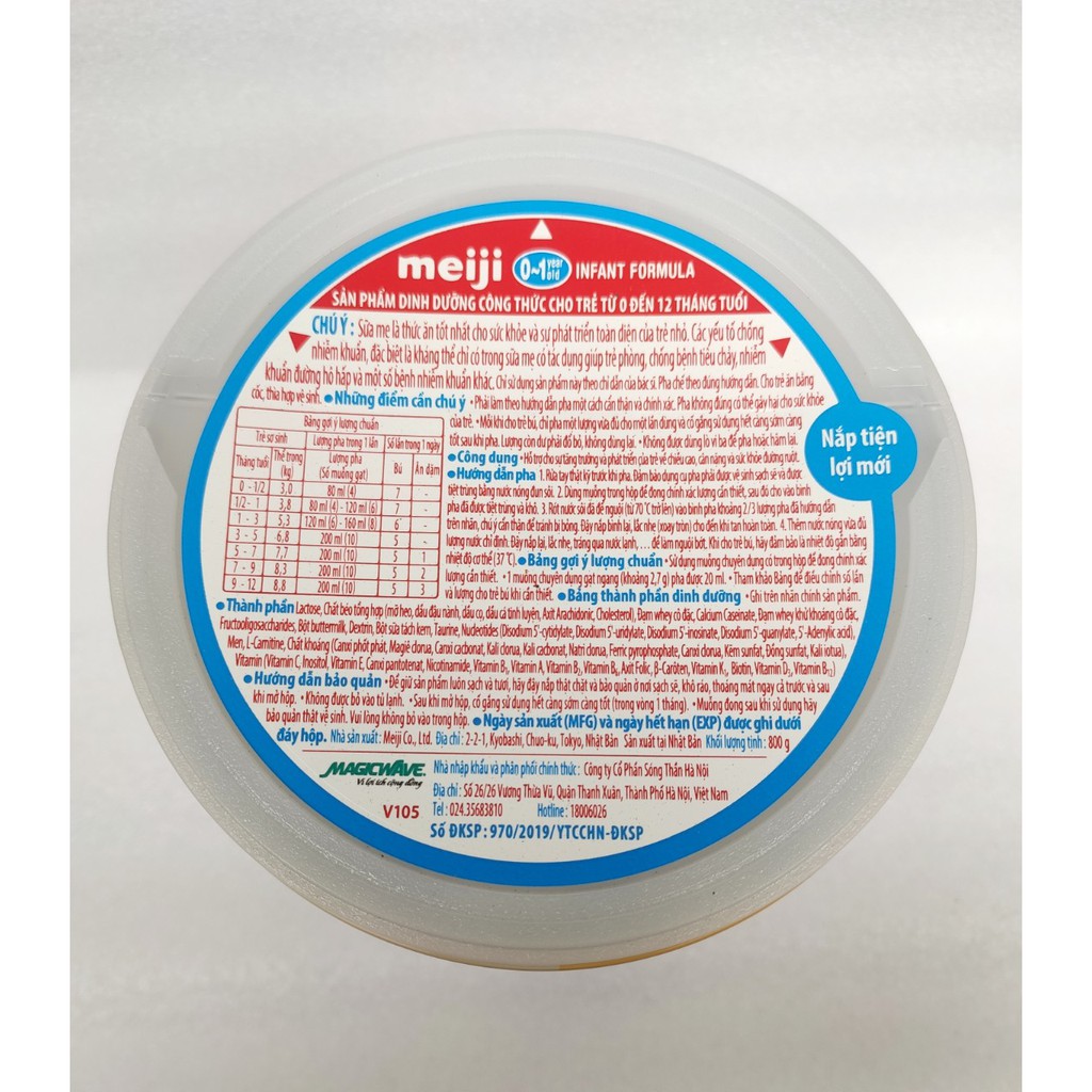 Sữa Meiji Số 0/3 800g Nhập Khẩu (Date 2025)