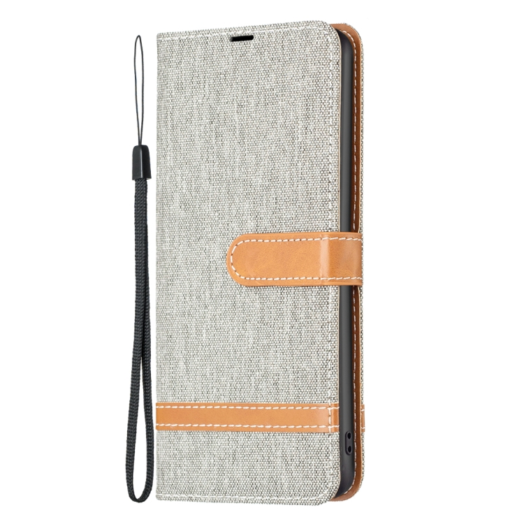 【HZSUNSKY】 For Xiaomi Redmi Note 13 Color Block Denim Texture Leather Phone Case