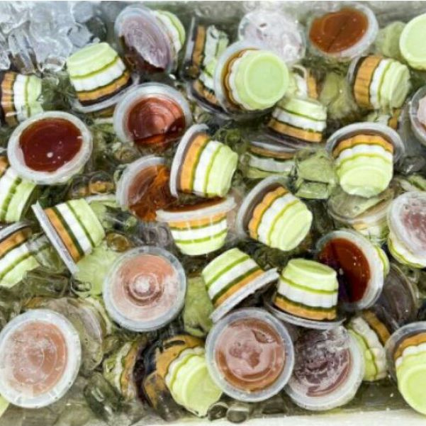 100 ly hoa mai đựng rau câu - bánh plan - pudding 408
