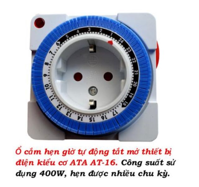 Ổ cắm timer hẹn giờ cơ TG16A - Chất Lượng Cao