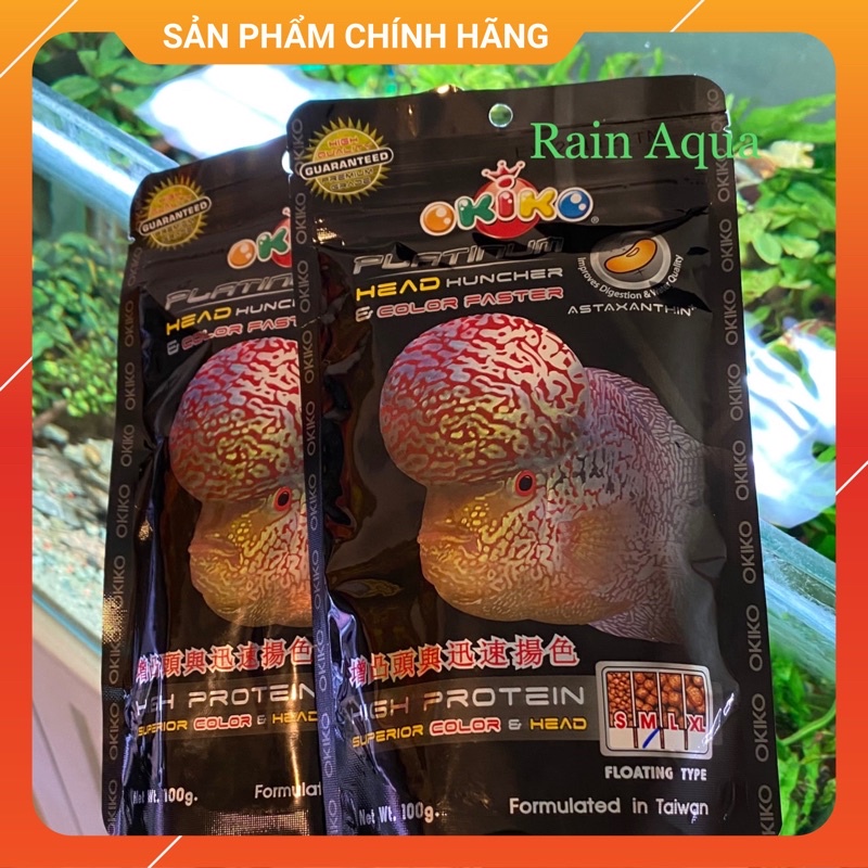 OKIKO - THỨC ĂN LÊN ĐẦU MÀU CHÂU CHO CÁ LA HÁN (100g)