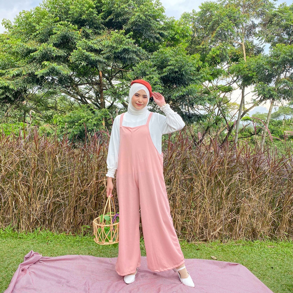 Pakai Ootd Jumpsuit Hijab Lilac Linen Jumpsuit Grey – Lozy