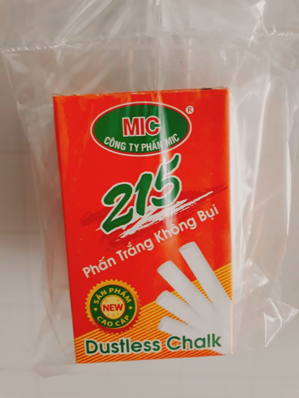Phấn Mic không bụi trắng , màu - HỘP 10 VIÊN