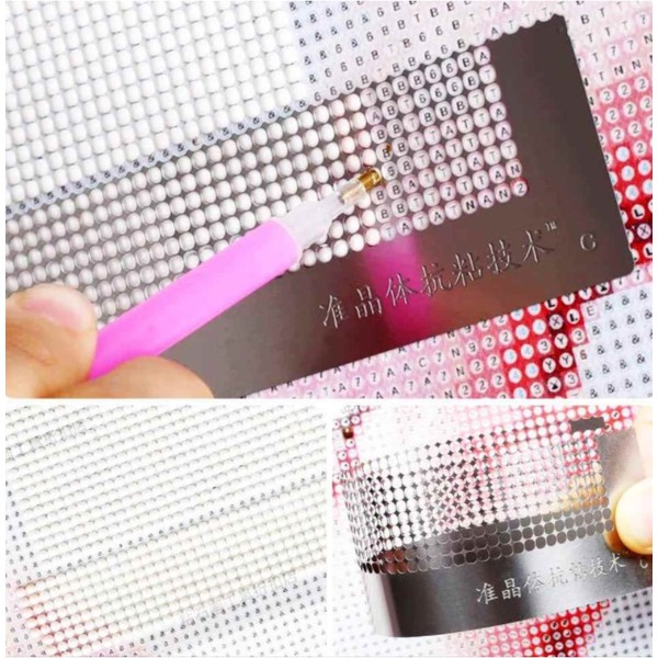 Dụng cụ THƯỚC làm tranh đính đá 17 cm siêu thẳng hàng dành cho tranh DF, LGG, EVA