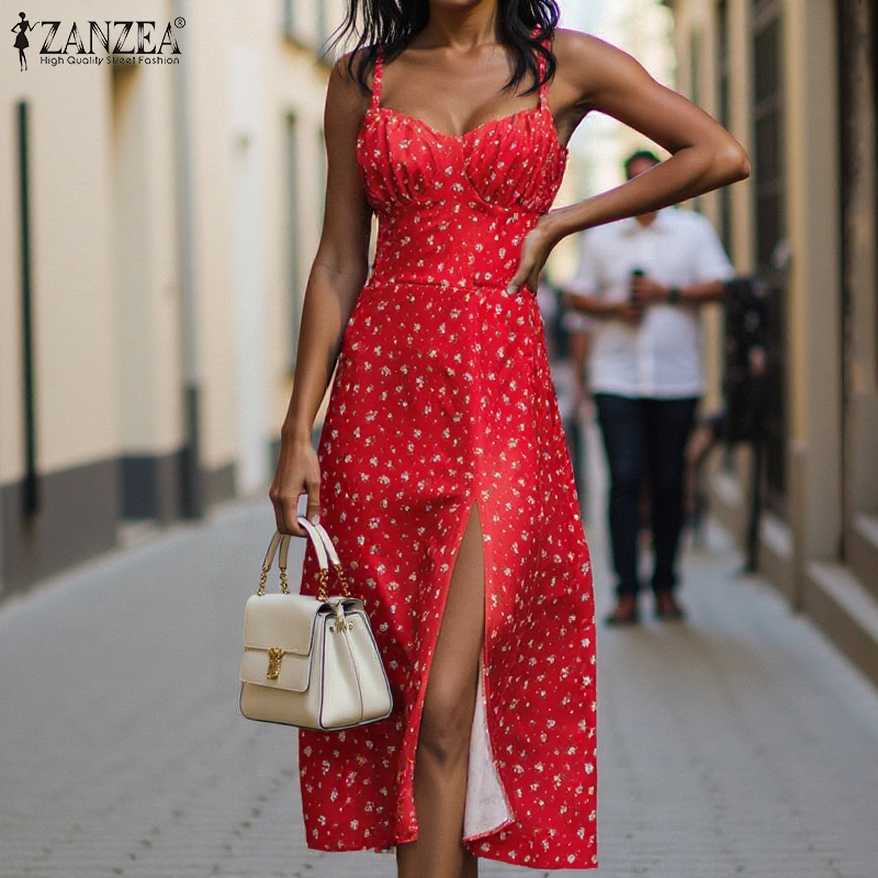 red and black polka dot slip dress Everlane Sleeveless Square Neck Slip Dress The Satin Square-Neck Slip Dress – Everlane Size:M-ML Vintage polka dots dress continuity Red lips makeup with
