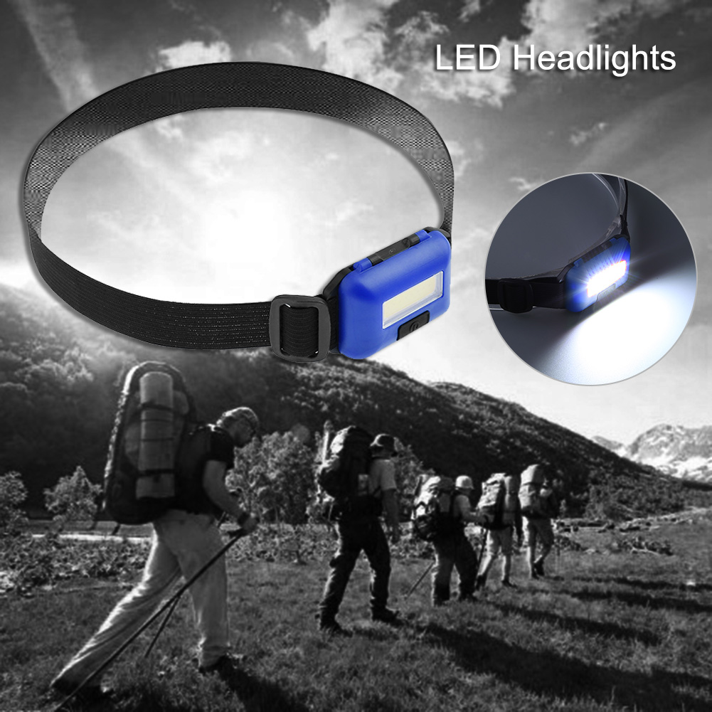 3 Modes Waterproof COB LED Flashlight Outdoors Headlight Headlamp Torch