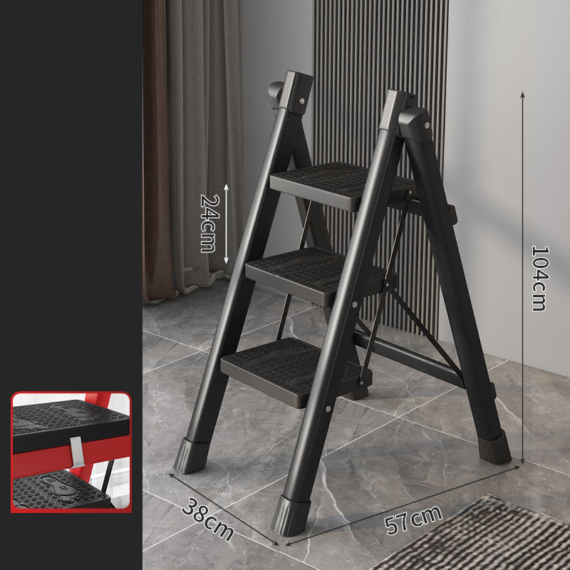 Ladder Household folding ladder Indoor herringbone engineering ladder Portable multifunctional stairs Telescopic thickened escalator stool