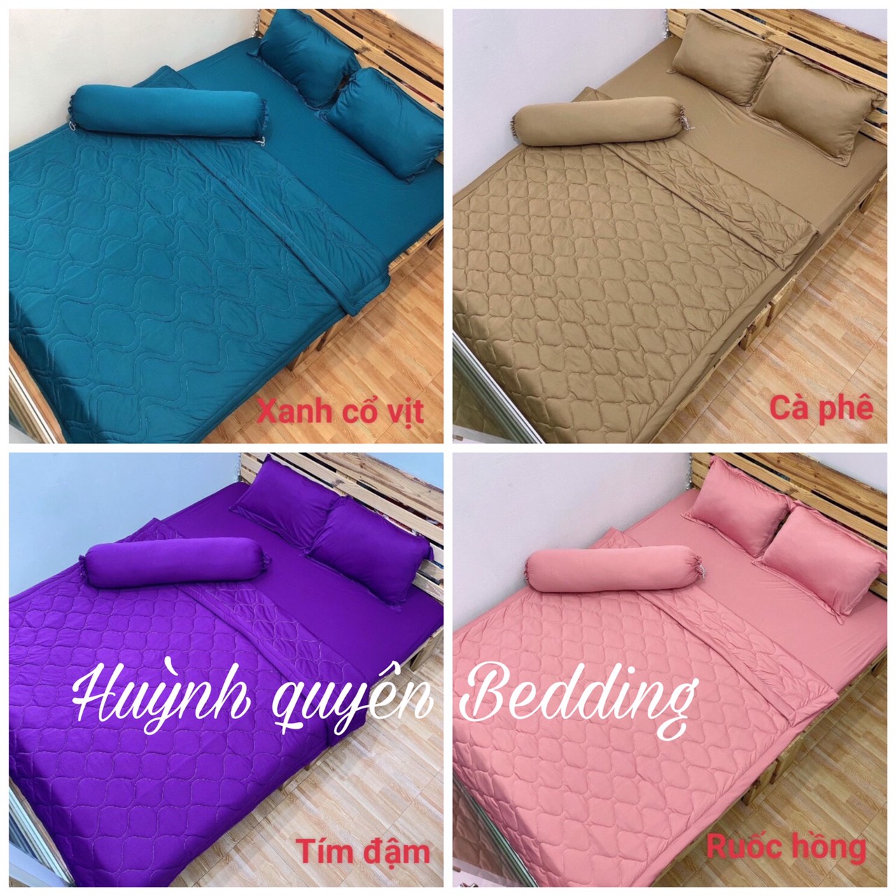 Bô drap ga thun lạnh trơn [5 món] chất thun Hàn Quốc đẹp, mát