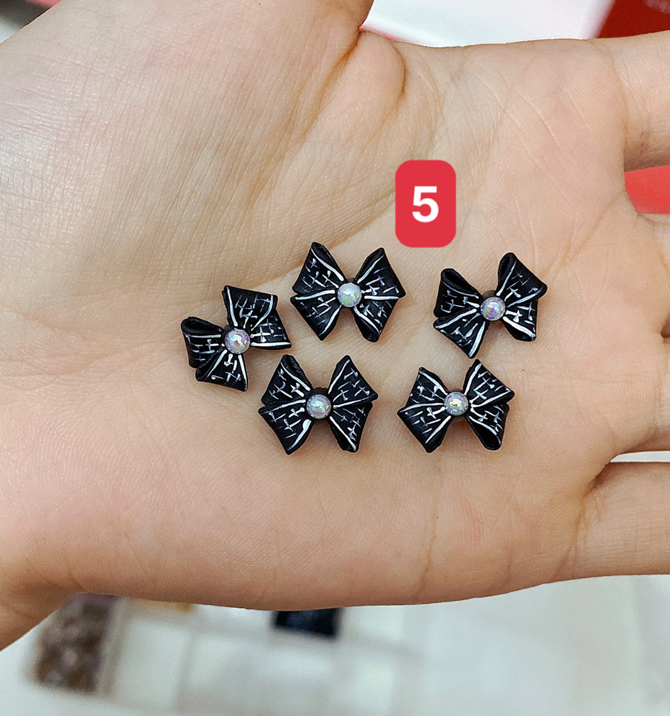 Nơ bột gắn móng ,hàng chuẩn đẹp như hình - Mini Nails