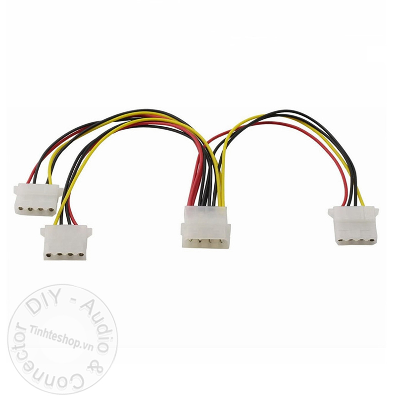 Dây chia nguồn IDE 4pin 1 ra 3 - Cáp nguồn molex IDE 4pin chia 1 thành 3 cho HDD FAN DVD-R