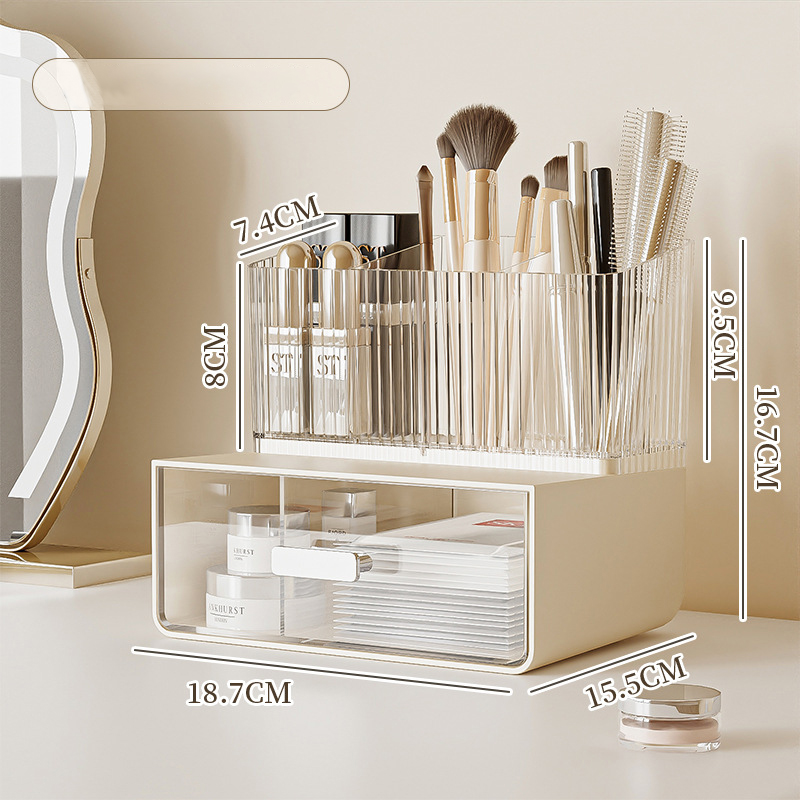 Cosmetics storage box Student dormitory desktop storage rack skin care products makeup storage rack transparent storage rack