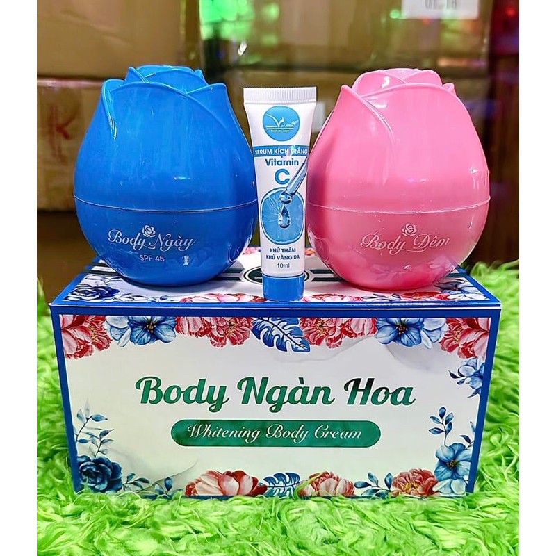 Kem body ngàn hoa vip white, dưỡng trắng da ngày & đêm