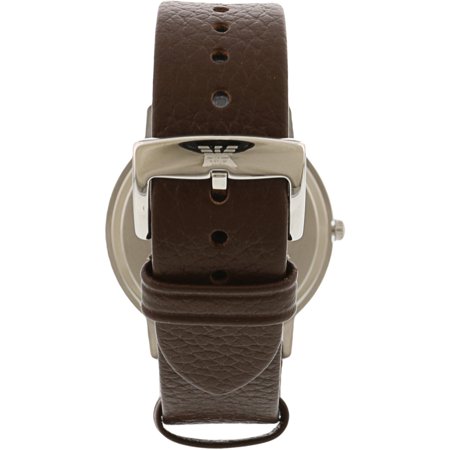 Original] Emporio Armani AR11173 Brown Leather Strap Analog White Dial  Men's Watch | Lazada Singapore