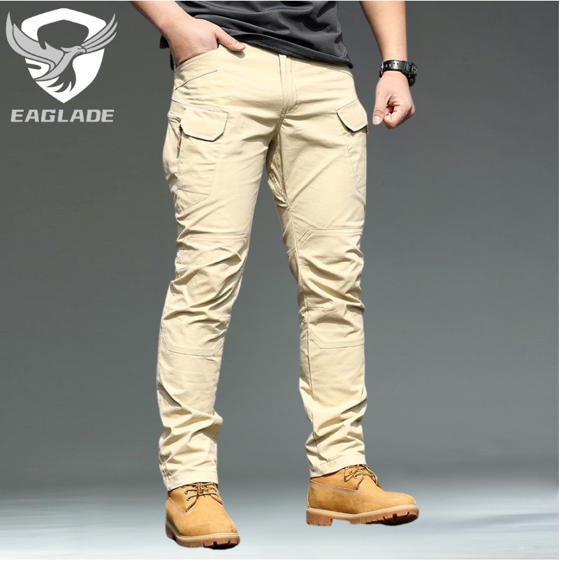 Eaglade Tactical Cargo Pants Men 3 Multi Pockets Slim Fit Stretchable IX7