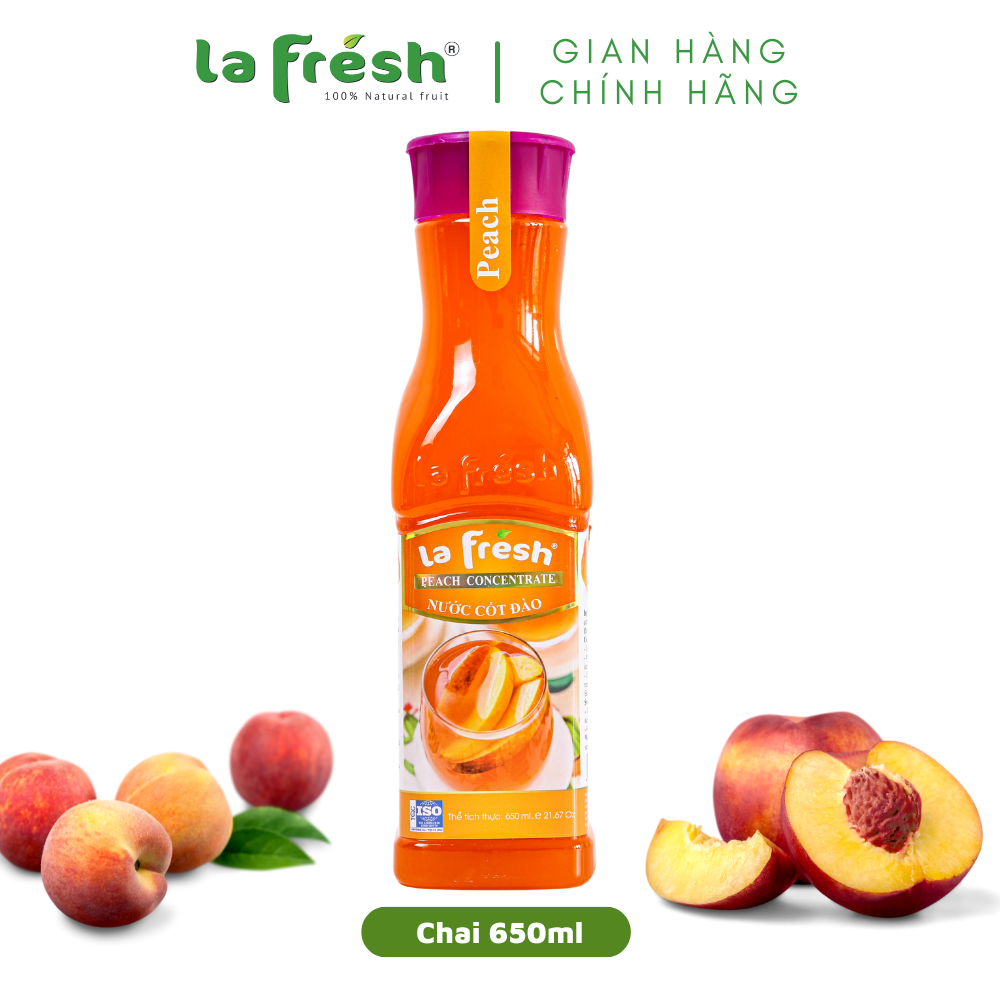 [HCM]Nước Cốt Đào Lafresh Đà Lạt Chai 650ml
