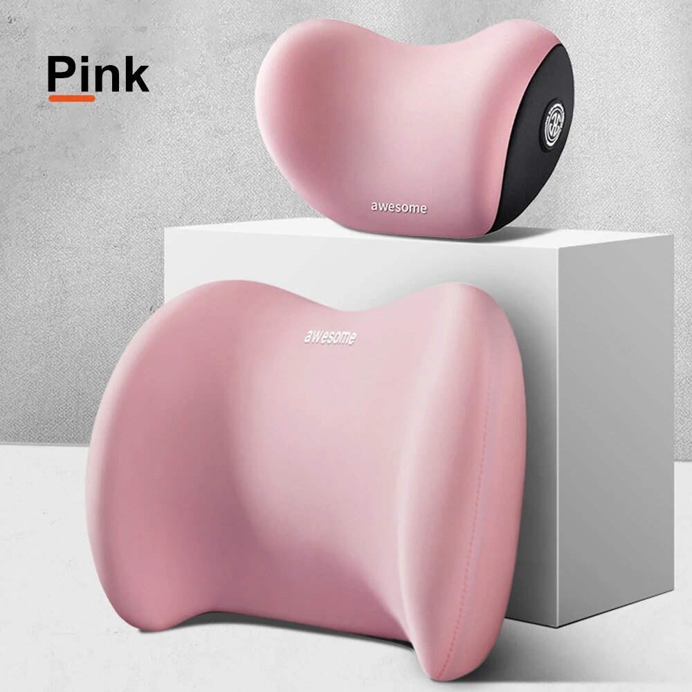 Car Pillow Headrest Neck Pillow Memory Foam Cervical Lumbar Support Car Headrest Back Pad Back Pillow Office Car Interior Acces