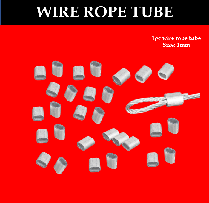 TOYU 1pc 1mm6mm Tube Cable Wire Tube Oval Sleeve Aluminum Crimp Wire